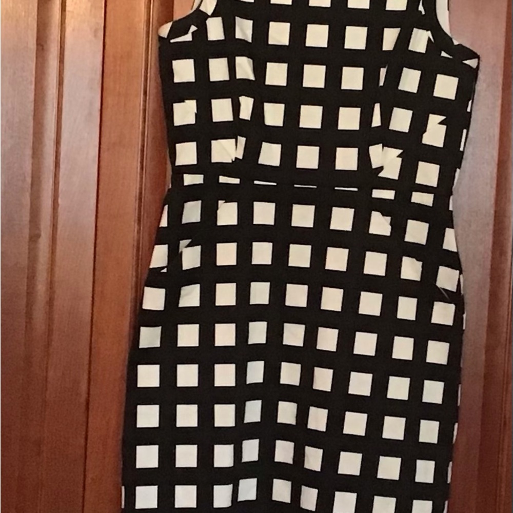 Kate Spade Black and White Halter Sheath Dress